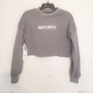 Naturyl By Niykee Heaton Raw Hem Crew sweatshirt